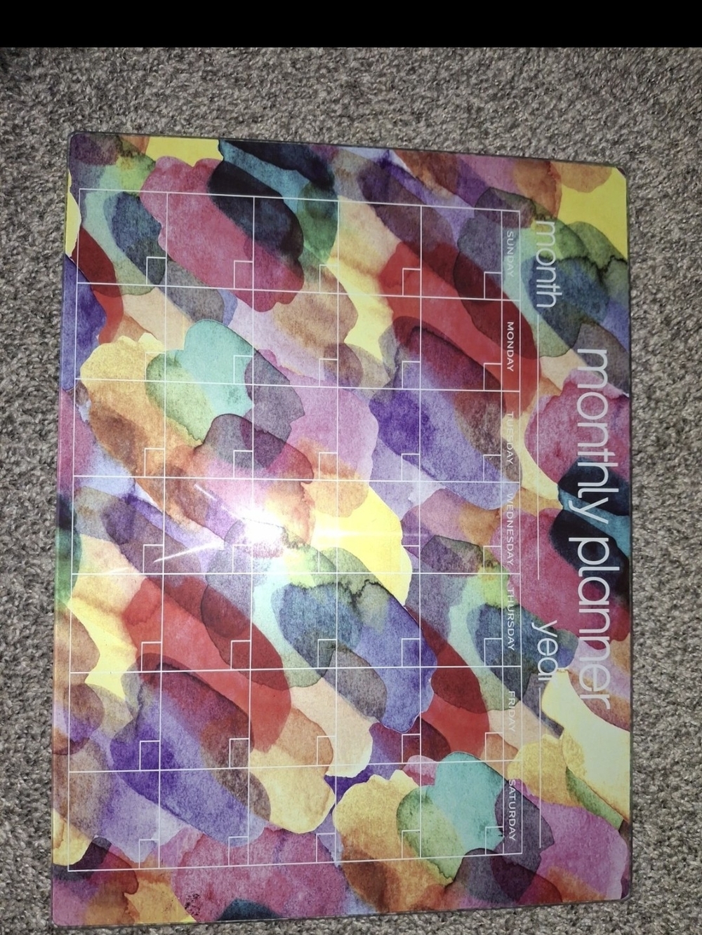 Monthly Planner - Colorful Watercolor Design
